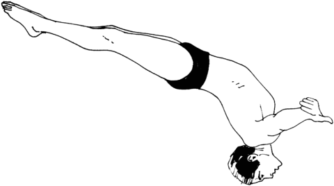 Backward Dive Coloring Page